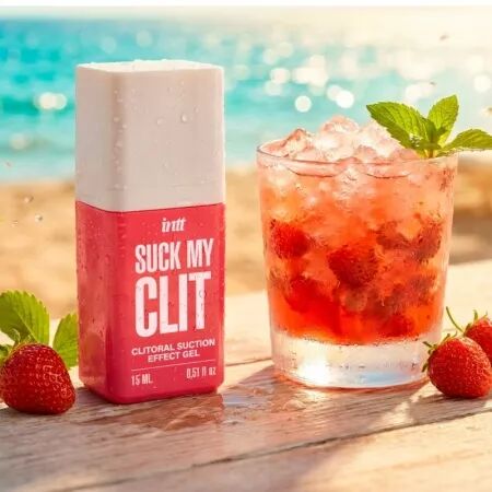 INTT -  SUCK MY CLIT GEL EFFET SUCCION FRAISE SAUVAGE 15 ML