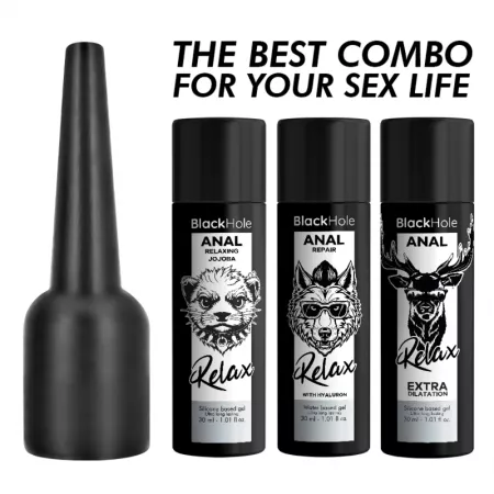BLACK HOLE - APPLICATEUR DE LUBRIFIANT ANAL TAILLE S 30 ML