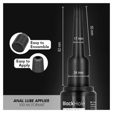 BLACK HOLE - APPLICATEUR DE LUBRIFIANT ANAL TAILLE L 100 ML