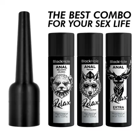 BLACK HOLE - APPLICATEUR DE LUBRIFIANT ANAL TAILLE L 100 ML