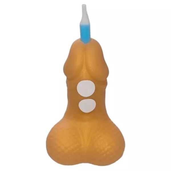 DIABLO PICANTE - BOUGIE DOR�E EN FORME DE P�NIS POUR ANNIVERSAIRE