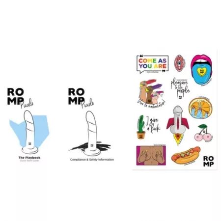 ROMP - PICCOLO GODEMICHET EN SILICONE AVEC VENTOUSE TRICOLORE 14 CM