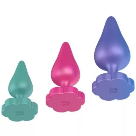 ROMP - KIT D'ENTRA&Icirc;NEMENT ANAL LUSTER S/M/L AVEC BASE EN FORME DE FLEUR