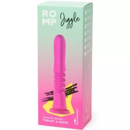 ROMP - JIGGLE VIBRATEUR &Agrave; VENTOUSE ROSE, AVEC MOUVEMENTS DE HAUT EN BAS