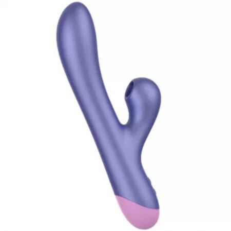 ROMP - PULSE VIBRATEUR DOUBLE POINT G RABBIT BLEU &Eacute;LECTRIQUE