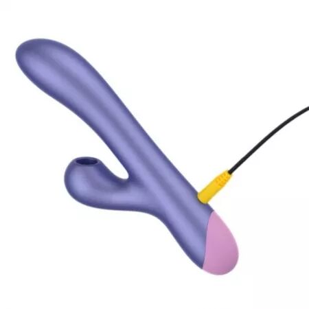 ROMP - PULSE VIBRATEUR DOUBLE POINT G RABBIT BLEU &Eacute;LECTRIQUE