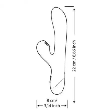 ROMP - PULSE VIBRATEUR DOUBLE POINT G RABBIT BLEU &Eacute;LECTRIQUE