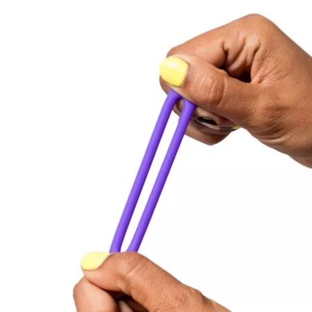 ROMP - REMIX TRIO ENSEMBLE DE 3 ANNEAUX P&Eacute;NIS EN SILICONE VIOLETTES