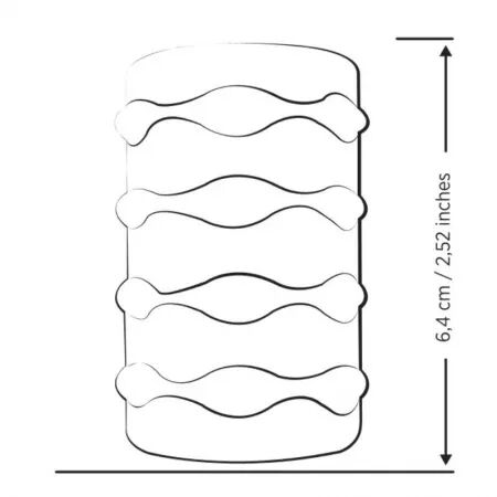 ROMP - MOSH MASTURBATEUR M&Acirc;LE TRANSPARENT AVEC GAINE R&Eacute;VERSIBLE DE 6 CM