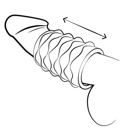 ROMP - MOSH MASTURBATEUR M&Acirc;LE TRANSPARENT AVEC GAINE R&Eacute;VERSIBLE DE 6 CM