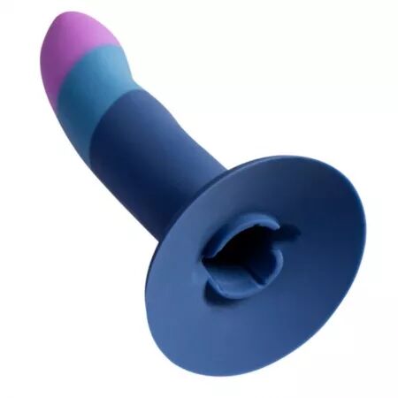 ROMP - PICCOLO GODEMICHET EN SILICONE AVEC VENTOUSE TRICOLORE 14 CM