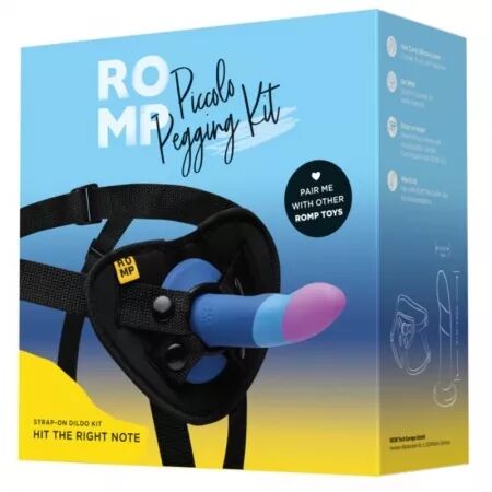 ROMP - PICCOLO GODEMICHET EN SILICONE AVEC VENTOUSE TRICOLORE 14 CM
