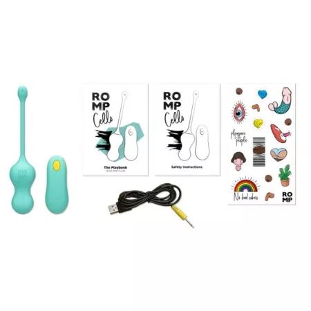 ROMP - CELLO VIBRANT MULTIFONCTION CELLO TURQUOISE AVEC T&Eacute;L&Eacute;COMMANDE