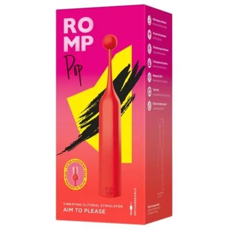 ROMP - POP STIMULATEUR CLITORIAL HAUTE FR&Eacute;QUENCE ROUGE