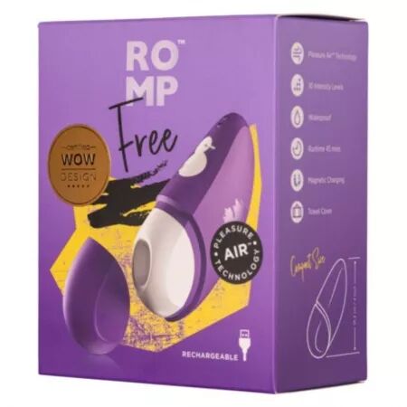 ROMP - FREE STIMULATEUR CLITORIAL GRATUIT AVEC COUVERCLE 10 NIVEAUX RECHARGEABLE VIOLET