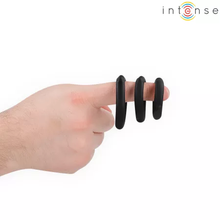 INTENSE - PETER ENSEMBLE DE 3 ANNEAUX P&Eacute;NIS MOD&Egrave;LE 9