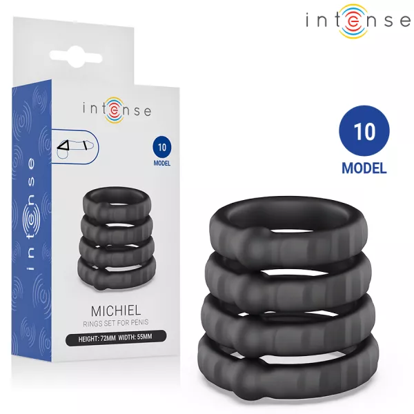 INTENSE - MICHIEL ENSEMBLE DE 4 ANNEAUX P�NIS MOD�LE 10