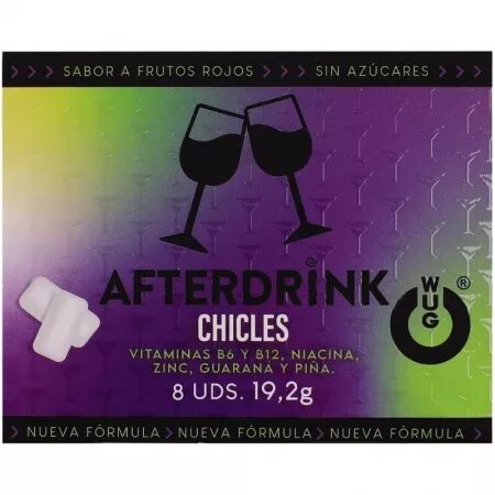 Chewing-gum WUG - Gueule de bois apr&egrave;s l'alcool 8 unit&eacute;s