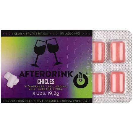 Chewing-gum WUG - Gueule de bois apr&egrave;s l'alcool 8 unit&eacute;s