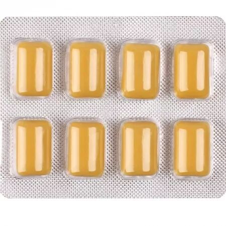WUG ON - GOMME FONCTIONNELLE &Agrave; LA CAF&Eacute;INE ET AU GUARANA, SAVEUR MENTHE ET VANILLE, PLAQUETTE DE 8 COMPRIM&Eacute;S