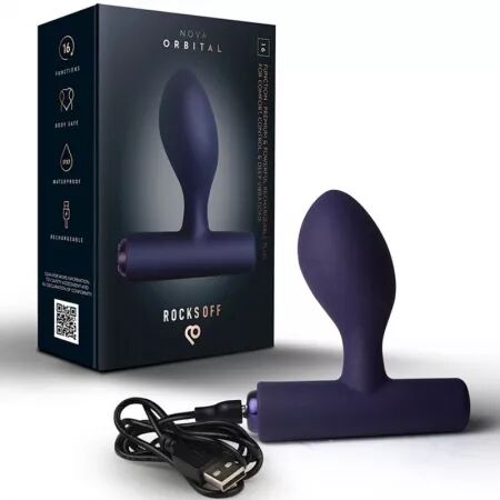 ROCKS-OFF - MINI BAGUETTE RECHARGEABLE 16 FONCTIONS ROSE PIVOINE