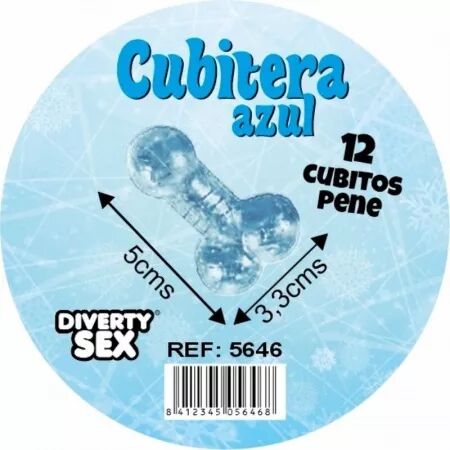 DIABLO PICANTE - 12 P&Eacute;NIS EN SILICONE DUR POUR SEAU &Agrave; GLACES SUSPENDU BLEU