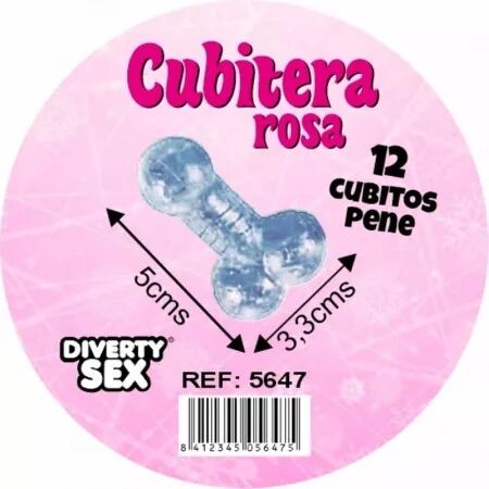 DIABLO PICANTE - 12 P&Eacute;NIS EN SILICONE DUR POUR SEAU &Agrave; GLACE SUSPENDU ROSE