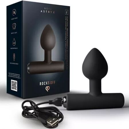 ROCKS-OFF - MINI BAGUETTE RECHARGEABLE 16 FONCTIONS ROSE PIVOINE