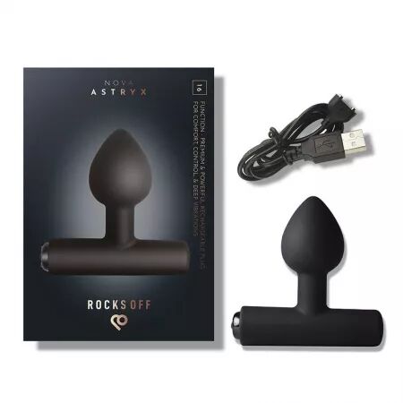 ROCKS-OFF - MINI BAGUETTE RECHARGEABLE 16 FONCTIONS ROSE PIVOINE