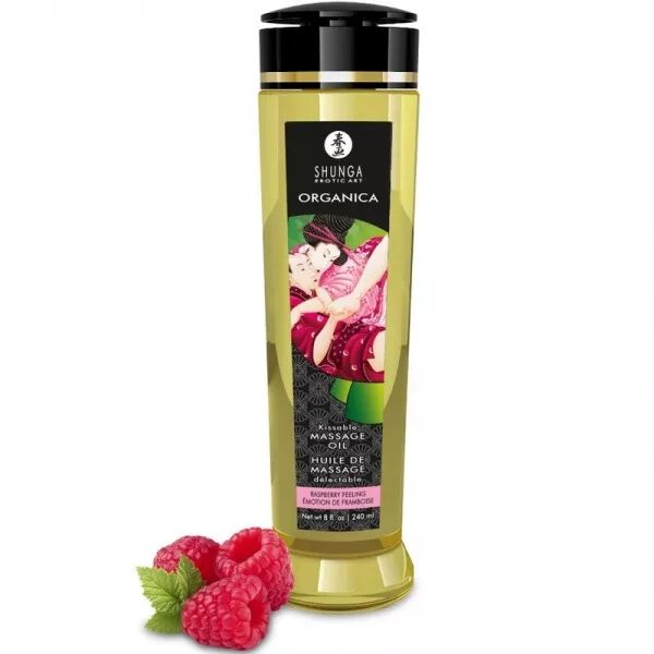 SHUNGA - HUILE DE MASSAGE BIO � LA FRAMBOISE 240 ML