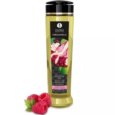 SHUNGA - HUILE DE MASSAGE BIO &Agrave; LA FRAMBOISE 240 ML