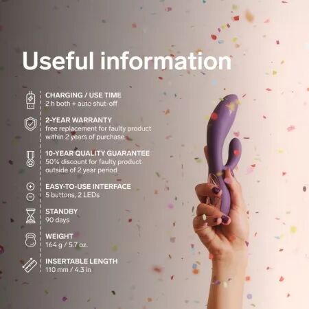 LELO - INA THRUST RABBIT VIBRATEUR &Agrave; POUSS&Eacute;E VIOLET
