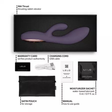 LELO - INA THRUST RABBIT VIBRATEUR &Agrave; POUSS&Eacute;E VIOLET