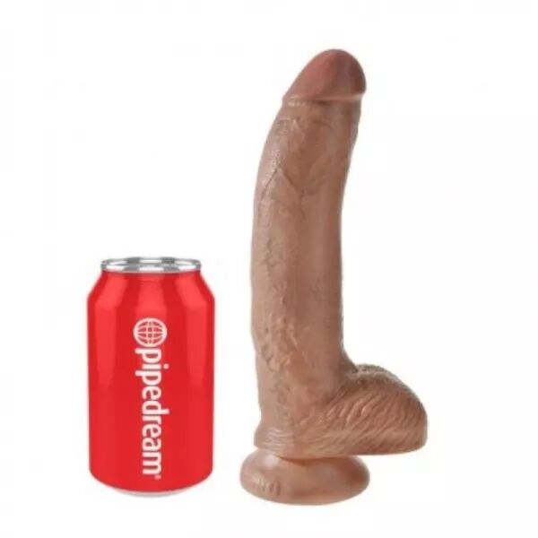 KING COCK - GODEMICHET R�ALISTE AVEC TESTICULES 22,8 CM