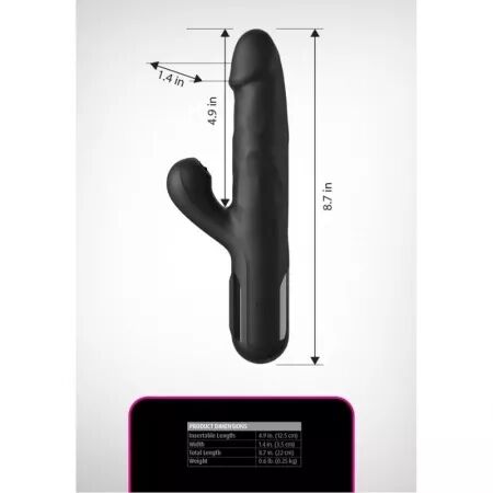 FETISH FANTASY SERIES - VIBRATEUR LAPIN EN SILICONE SONIX NOIR