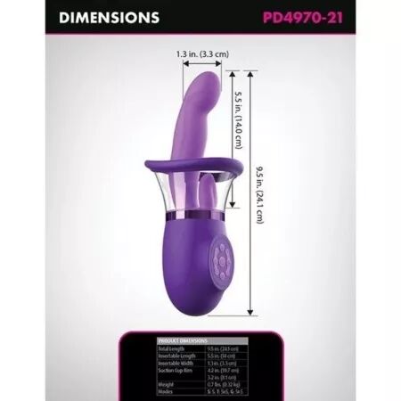 FANTASY FOR HER - VIBRATEUR LAPIN PRO PLUS ULTIMATE PLEASURE VIOLET 20,3 CM