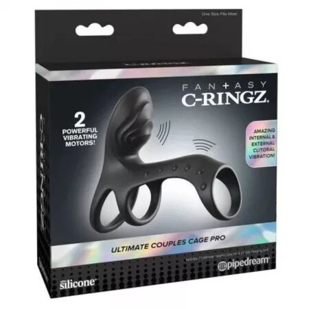 FANTASY C-RINGZ - ANNEAU P&Eacute;NIS VIBRANT ULTIMATE COUPLES CAGE PRO 19,5 CM