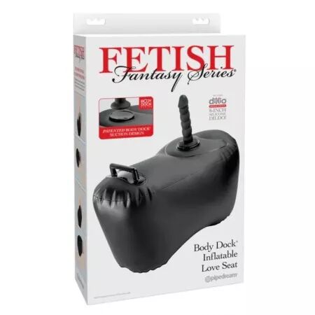 FETISH FANTASY SERIES - BODY DOCK SI&Egrave;GE GONFLABLE AVEC GODEMICHET 69,2 CM NOIR
