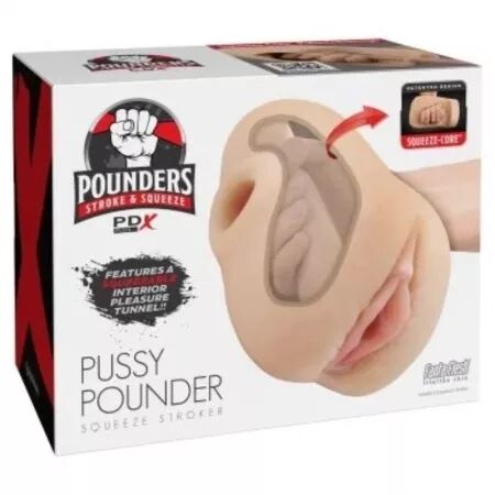 PDX PLUS - VISAGE R&Eacute;ALISTE VAGIN PUSSY POUNDER SQUEEZE STROKER 18 CM