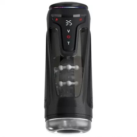 PDX ELITE - MOTO-BATOR PRO MASTURBATEUR &Agrave; POUSSE AUTOMATIQUE VIBRANT ET CHAUFFANT 26,5 CM