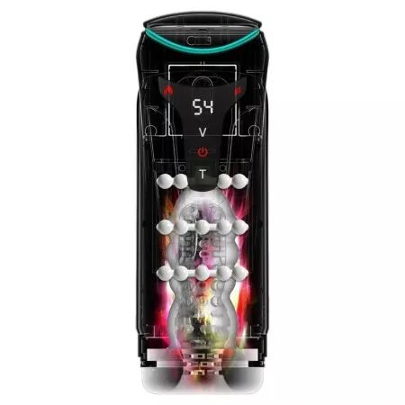 PDX ELITE - MOTO-BATOR PRO MASTURBATEUR &Agrave; POUSSE AUTOMATIQUE VIBRANT ET CHAUFFANT 26,5 CM