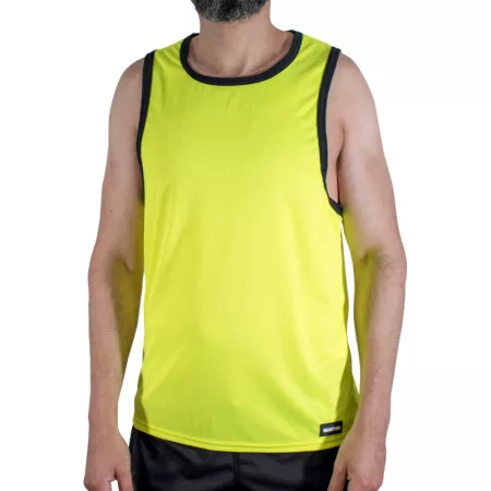 MACHO - CMV001 T-SHIRT DE SPORT JAUNE S/M
