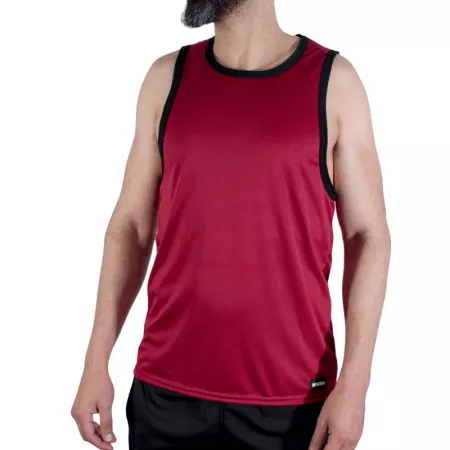 MACHO - CMV003 T-SHIRT DE SPORT MARRON L/XL