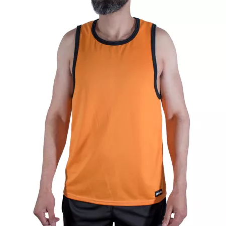 MACHO - CMV005 T-SHIRT DE SPORT ORANGE L/XL