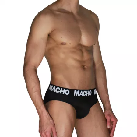 MACHO - MCH007 CLASSIQUE SLIP NOIR + NOIR L