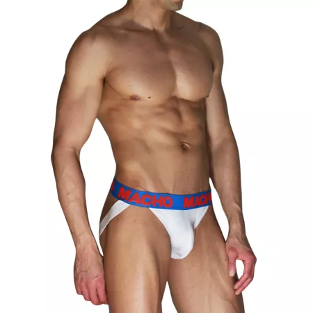 MACHO - MX29AZ JOCK BLANC + BLEU FONC&Eacute; XL