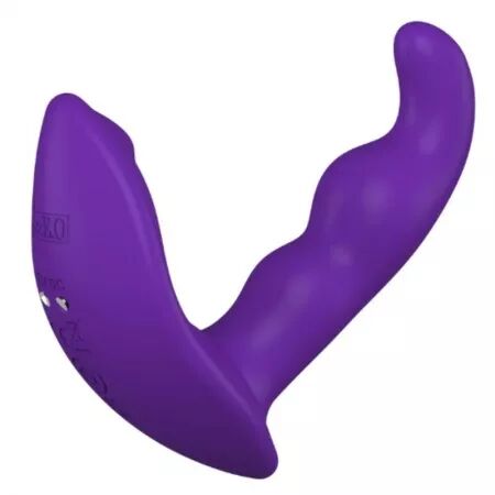 SHE.E.O - STIMULATEUR ANAL VIBRANT ROTATIF AVEC T&Eacute;L&Eacute;COMMANDE VIOLET