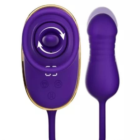 SHE.E.O - SUCCION CLITORIALE AVEC EFFET DE L&Eacute;CHAGE ET STIMULATEUR ANAL VIOLET