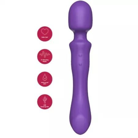SHE.E.O - B&Acirc;TONNET DE MASSAGE VIBRANT &Agrave; DOUBLE EXTR&Eacute;MIT&Eacute; VIBRANT