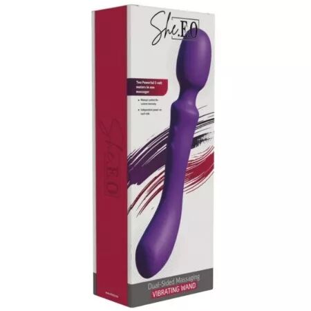 SHE.E.O - B&Acirc;TONNET DE MASSAGE VIBRANT &Agrave; DOUBLE EXTR&Eacute;MIT&Eacute; VIBRANT